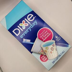 Dixie 3 oz Bath Cups 200 Count Disposable Paper SEALED Pastel Flowers 2016